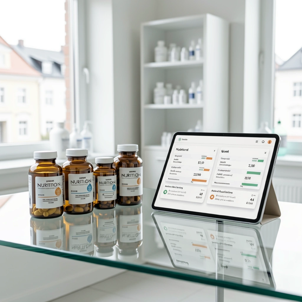 Professionelle Beratungsumgebung bei Vitalstoffmanagement